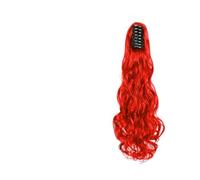 Extension de queue de cheval Extensions de cheveux queue de cheval griffe synthétique 20 pouces pince à griffe ondulée bouclée sur postiche queue de cheval for femmes blanches couleur marron noir roug