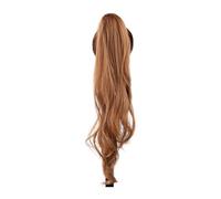 Extension de Queue de Cheval Extensions de cheveux synthétiques en queue de cheval de 32 pouces, queue de cheval bouclée longue ondulée enveloppante flexible autour des extensions de cheveux de fausse