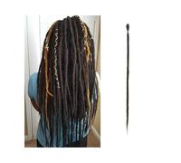 Extension de Queue de Cheval Extensions de dreadlocks faites à la main de 20 pouces, 5 brins, dreads synthétiques, tresses au crochet, 1.0cm, fausse torsion, tressage de cheveux Reggae Dreads Braid Ex