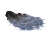 Extension de Queue de Cheval Glow, Rising Lisse, Belle Confortable, Pièces Cheveux Synthétiques, Vague Hell Extension Safe for the Daily Dating Wedding Celebration (Brun brun gradient blue)
