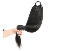 Extension De Queue De Cheval Longue Et Droite 24 Pouces Extensions De Cheveux De Queue De Cheval Cheveux Synthétiques Bande Élastique Postiche Naturelle Résistante À La Chaleur