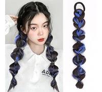 Extension de Queue de Cheval Nouvelle Concubine synthétique bulle torsion queue de cheval haute élastique perruque femme cheveux côté naturel lanterne tresse Extension de Cheveux(Size:2 pcs,Color:4/30