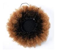 Extension de Queue de Cheval Queue de cheval de cheveux humains Afro Kinky Curly Drawstring Ponytail 6 "8" 10 "Brésilien Vierge Remy Hair Cordon Afro Puff Pony Tail Clip In Hair Extensions Extension d