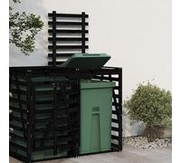 Extension de rangement pour poubelle à roulettes, en bois de pin massif pour la maison et le jardin, organiseur d'extérieur peu encombrant
