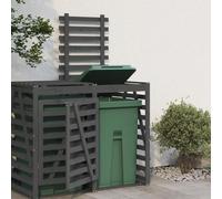 Extension de rangement pour poubelle en bois massif pour la gestion des déchets extérieurs - Abri de jardin durable pour l'organisation du jardin et de la maison
