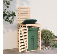 Extension de rangement pour poubelle en bois massif pour la gestion des déchets extérieurs - Abri de jardin durable pour l'organisation du jardin et de la maison