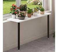 Extension de rebord de fenêtre réglable sans perçage - Plusieurs tailles - Noir - Convient pour 24,9 x 80 cm - Parfait pour le jardinage intérieur et la présentation de fleurs.