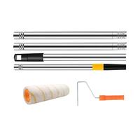 Extension de rouleau de peinture - Barre de poignée réglable, bâton télescopique léger avec tête de brosse | Outils de peinture murale pour coins de plafond, projets d'armoire, panneaux métalliques