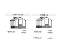 Extension de serre en polycarbonate Natura Cedar de 1,4m Palram - Canopia