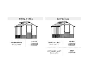 Extension de serre en polycarbonate Natura Cedar de 1,4m Palram - Canopia