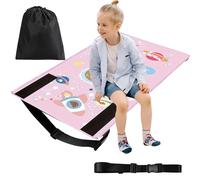 Extension de siège d'avion pour enfant - 77 x 44 cm - Rallonge de siège portable en avion pour enfant - Lit d'avion pour enfants - Ciel étoilé - Poudre