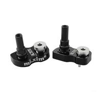 Extension de siège V-brake pour vélo - Support d'extension de support de frein en V - Adaptateur de frein pour vélo - 22 mm - Adaptateur de frein en aluminium AL7075 (noir)