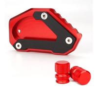 Extension De Support Béquille Latérale, Accessoires Valve Pneu Moto pour Suzuki V-Strom 650 DL650 Vstrom XT 2004 - 2022(1 Set-Red)