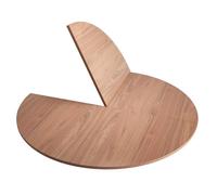 Extension de table pliante ronde en noyer de 140 cm pour 10 à 15 personnes, utilisation intérieure et extérieure, idéale pour les réunions et les événements, remplacement temporaire de table