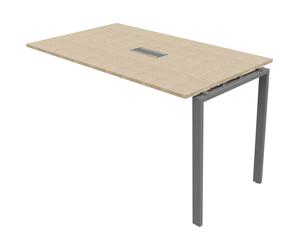 Extension de table réunion Visio L.180 cm x H.105 cm - Plateau Chêne Pieds métal Alu