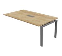 Extension de table réunion Visio L.180 cm x H.72 cm - Plateau Chêne Nebraska Pieds métal Alu
