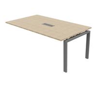 Extension de table réunion Visio L.180 cm x H.72 cm - Plateau Chêne Pieds métal Alu