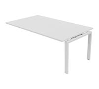 Extension de table réunion Visio L.180 cm x H.72 cm - Plateau et Pieds métal Blanc