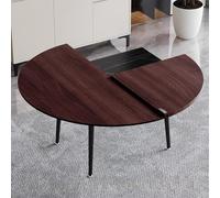 Extension de table ronde en bois massif de 130 cm - Grande planche pliable pour salle à manger - Dessus en bois de noyer sans pieds - Diamètre : 119,4 cm, 130,5 cm, 149,7 cm, 150,9 cm, 150,9 cm, 16