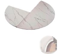 Extension de table ronde en marbre de 119,4 cm et 129,5 cm - Dessus pliable pour économiser de l'espace - Design en bois élégant - Facile à ranger, parfait pour le divertissement