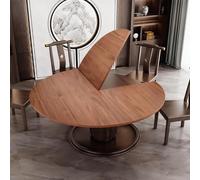 Extension de table ronde pliable - Dessus de table en bois de 220 cm pour tables pliantes rondes - Dessus de table rond temporaire - Installation facile et design peu encombrant