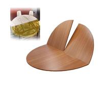 Extension de table ronde pliable - Surface de table de salle à manger en bois de 160 cm à 180,3 cm pour dîners de famille - Grande finition jaune pomelo - Dessus de rechange polyvalent et peu