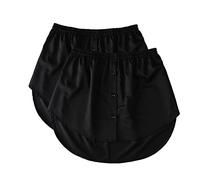 Extension de Taille Pcs Taille Solide Plus 2 Jupe à Garniture élastique Accessoire pour Femme (Black, XXXXXL)