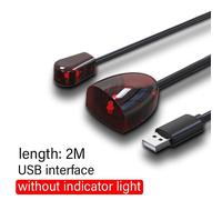 Extension De Télécommande Infrarouge Universelle Ir,Sans Délai,Récepteur De Commande D'Émetteur-Récepteur Infrarouge,Adaptateur Usb Pour Boîtier Tv Dvd Pvr 3.5Mm.Without Light 2M.