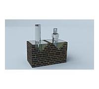 Extension de tête de cheminée Bertrams Ewr 21KV500-250- 2000 Ø 250 mm, simple paroi, 490 mm, sans extrémité d'insertion, acier inoxydable V4A