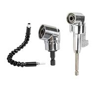 Extension de tournevis électrique à angle droit de 105 degrés - Embout de tournevis électrique 6,35 mm - Extension de tournevis flexible hexagonale - Tige souple - Kit pour tournevis et perceuse