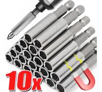 Extension de tournevis magnétique, poignée hexagonale, bielle étendue, tournevis en acier au carbone, porte-embout, outils électriques 10/1 pièces 1PC