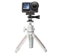 Extension de trépied pour appareil photo, mini perche à selfie, poignée pour Insta360 pour DJI Action Pocket Camera Accessoires (blanc)