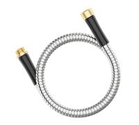 Extension De Tuyau D'arrosage En Acier Professionnel Conception Flexible Et Non Corrosive Avec Connecteurs En Laiton Pour L'arrosage Et Le Lavage De Voiture