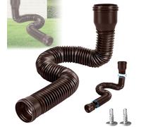 Extension de tuyau de descente flexible, évacuation de gouttière, extension ronde pour tuyau de descente 80/100mm, extension de gouttière, extension de tuyau de descente de 47 à 150cm pour pelouse