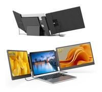 Extension d'écran d'ordinateur portable de 14,2", triple moniteur portable pour ordinateur portable avec écran IPS Full HD, extension de moniteur d'ordinateur portable avec deux haut-parleurs, Plug