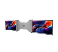 Extension d'écran triple ordinateur portable 14", moniteur portable IPS 1920x1200 pour ordinateur portable 15-17", triple moniteur étendu avec double haut-parleur pour ordinateurs portables Plug and
