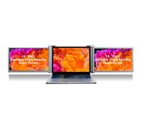 Extension d'écran Triple pour Ordinateur Portable 15" FHD 1080P IPS Triple Moniteur Portable pour Affichage Double écran, Triple écran Pliable pour Ordinateur Portable 15"-17", Type-C Plug and(1#)