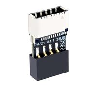 Extension D'en-tête De Carte Mère USB - Adaptateur D'extension USB Compact, Carte USB 2.0 Haute Vitesse PH721 À 9 Broches | Adaptateur D'extension Mâle Type-e Femelle Haute Vitesse, Prise Type-c