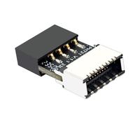 Extension D'en-tête De Carte Mère USB - Connecteur Interne USB 2.0 À 9 Broches, Convertisseur De Panneau De Type C, Adaptateur Mâle Haute Vitesse Type E Femelle pour Mise À Niveau du Châssi