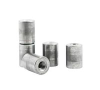 Extension en acier au carbone, écrou d'accouplement rond épais M5 M6 M8 M10, filetage de connecteur de Joint de colonne longue(M8x14x15mm 3pcs)