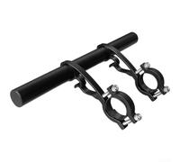 Extension Guidon pour vtt Aluminium 25,4-31,8mm Extension Guidon | Alliage aluminium léger, 20cm de longueur, 25,4-31,8mm, idéal lampe et GPS(Black)