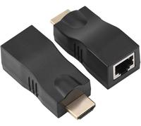Extension HDMI,2X HDMI1.4 3D 1080P 30m vers RJ45 Répéteur de convertisseur d'extension de câble réseau,pour 480i/p,576i/p,720p,1080i/p,1920x1200,4k * 2k