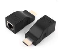 Extension Hdmi Rj45 4k, Extension Jusqu'à 30m Sur Cat5e Cat6, Ethernet Lan, Pour Hdtv, Dvd, Ps3, Stb, 1 Paire