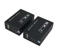 Extension KVM HDMI RJ45 30M 1080P HDMI Extension KVM avec USB sur Cat6 5E LAN Network Ethernet Extender pour PS5 TV PC portable HDTV (30M)
