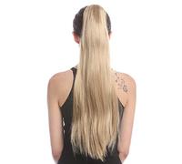 Extension, postiche, blond aux pointes claires, tresse, attache par pince, lisse, long, env. 70 cm, JL-3079-22T