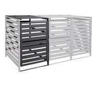 Extension pour abri à poubelles HWC-H62, Bois Massif 110x65x93cm - Anthracite