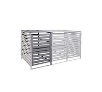 Extension pour abri à poubelles XL HWC-H62, bois massif 110x65x93cm gris clair Gris