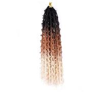 Extension queue cheval 24" Butterfly Box Braids Crochet Hair 6 Packs Prelooped Long Locs Jungle Tresses synthétiques Utilisation quotidienne(Black+Auburn+Bleach Blonde)