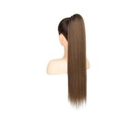 Extension queue cheval #6 Queue de cheval droite avec cordon serrage, 100% cheveux humains, extensions à clipser Utilisation quotidienne(18inches)