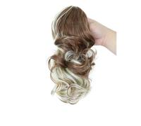 Extension queue cheval Extension capillaire synthétique bou et ondulée de 30 cm, postiche à clip, aspect naturel, for femme Utilisation quotidienne(12H613)